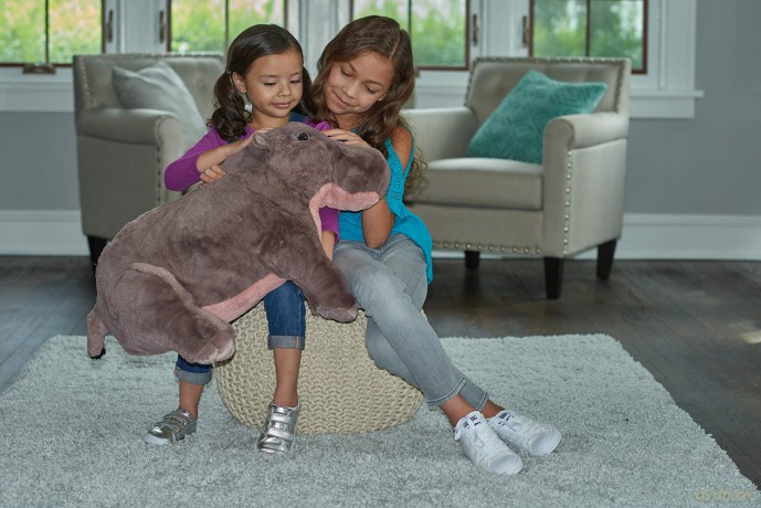 Wild Republic Jumbo Hippo Giant Plush Soft Toy, Gifts for Kids, 76 cm