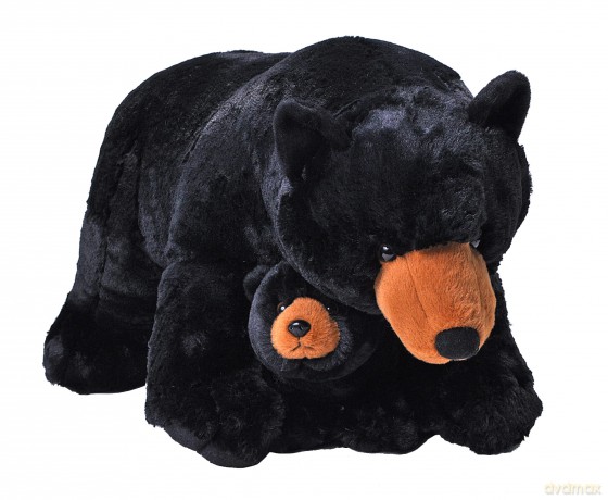 Wild Republic Jumbo Mom and Baby Black Bear, Stuffed Animal, 30 Inches, Gift for Kids, Plush Toy, Fill is Spun Recycled Water Bottles