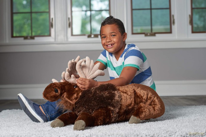 Wild Republic Jumbo Moose Giant Plush Soft Toy, Gifts for Kids, 76 cm