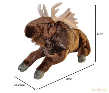 Wild Republic Jumbo Moose Giant Plush Soft Toy, Gifts for Kids, 76 cm
