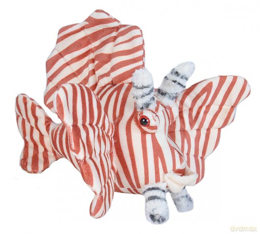 Wild Republic Lionfish, Soft Plush Toy, Gifts for Kids, Sea Critters, 20 cm, Red-white, 8"