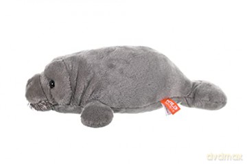 Wild Republic Manatee Plush Soft Toy, Cuddlekins Cuddly Toys, Gifts for Kids,Grey, 20 cm
