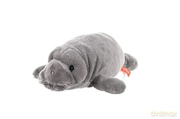 Wild Republic Manatee Plush Soft Toy, Cuddlekins Cuddly Toys, Gifts for Kids,Grey, 20 cm