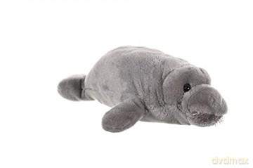 Wild Republic Manatee Plush Soft Toy, Cuddlekins Cuddly Toys, Gifts for Kids,Grey, 20 cm