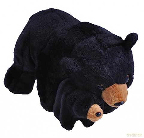 Wild Republic Mom and Baby Black Bear Plush, Stuffed Animal, Plush Toy, Gifts For Kids, 15 Inches