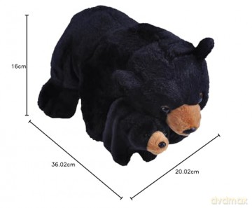 Wild Republic Mom and Baby Black Bear Plush, Stuffed Animal, Plush Toy, Gifts For Kids, 15 Inches