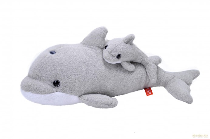 Wild Republic Mom and Baby Dolphin, Stuffed Animal, 14 Inches, Gift for Kids, Plush Toy, Fill is Spun Recycled Water Bottles