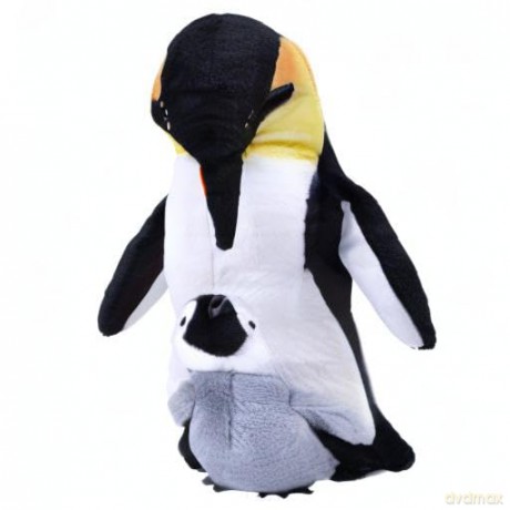 Wild Republic Mom and Baby Emperor Penguin, Stuffed Animal, 12 Inches, Gift for Kids, Plush Toy, Fill is Spun Recycled Water Bottles