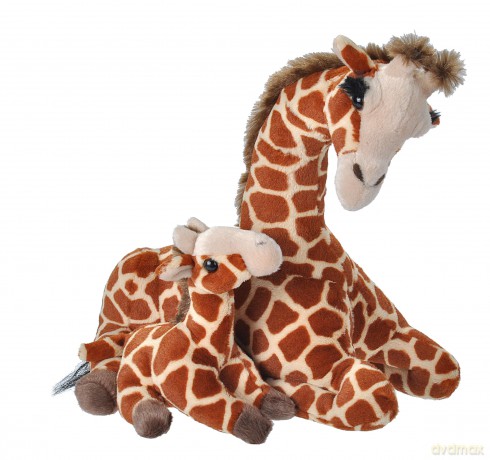Wild Republic Mom and Baby Giraffe Plush, Stuffed Animal, Plush Toy, Gifts for Kids, Zoo Animals, 10 Inches