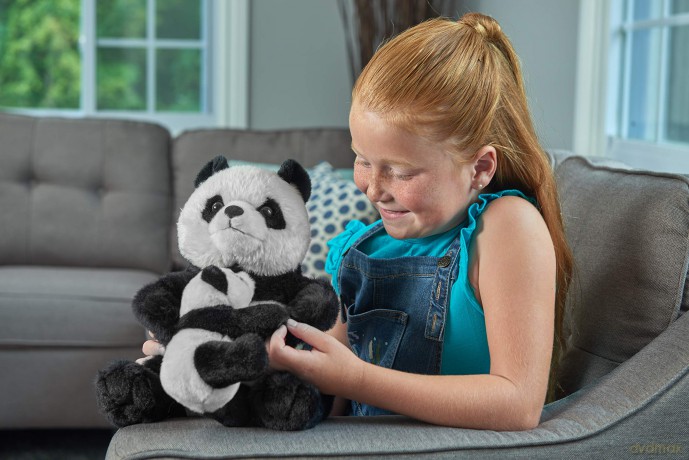 Wild Republic Mom and Baby Panda Plush, Stuffed Animal, Plush Toy, Gifts For Kids, 12 Inches,