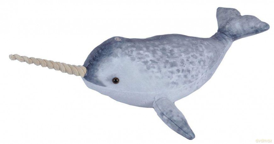 Wild Republic Narwhal, Soft Plush Toy, Gifts for Kids, Living Ocean,Grey,66cm