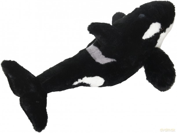 Wild Republic Orca Plush Soft Toy, Cuddlekins Cuddly Toys, Gifts for Kids,Black/White 20 cm,