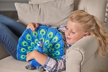 Wild Republic Peacock Plush Soft Toy, Cuddlekins Cuddly Toys, Gifts for Kids 30 cm