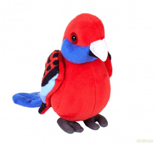 Wild Republic Pocketkins Eco Crimson Rosella, Stuffed Animal, 5 Inches, Plush Toy, Made from Recycled Materials, Eco Friendly