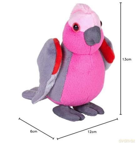Wild Republic Pocketkins Eco Galah, Stuffed Animal, 5 Inches, Plush Toy, Made from Recycled Materials, Eco Friendly