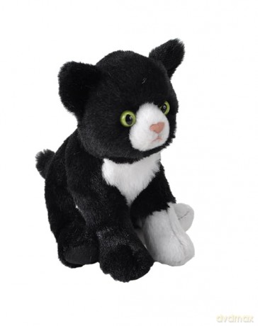 Wild Republic Pocketkins Eco Tuxedo Cat, Stuffed Animal, 5 Inches, Plush Toy, Made from Recycled Materials, Eco Friendly