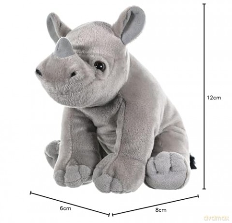 Wild Republic Rhino Baby Plush Soft Toy, Cuddlekins Cuddly Toys, Gifts for Kids 30 cm