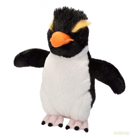 Wild Republic Rockhopper Penguin Plush Soft Toy, Cuddlekins Cuddly Toys, Gifts for Kids, Black/White, 30 cm