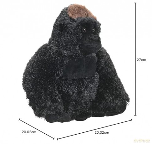 Wild Republic Silverback Gorilla Plush Soft Toy, Cuddlekins Cuddly Toys, Gifts for Kids 30 cm
