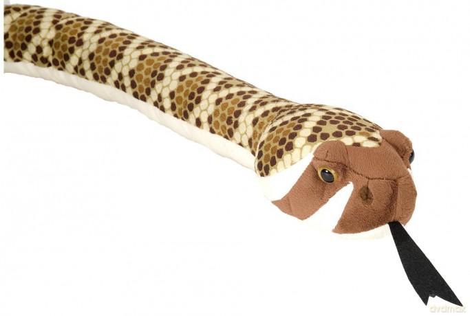 Wild Republic Snake Big Head Western Diamondback Plush, Stuffed Animal, Plush Toy, Gifts For Kids, Western Diamondback 70"