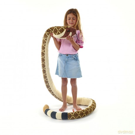 Wild Republic Snakes, Super Jumbo Western Diamondback Snake Plush, Giant Stuffed Animal, Plush Toy, Gifts for Kids, 113 Inches