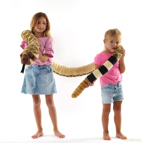 Wild Republic Snakes, Super Jumbo Western Diamondback Snake Plush, Giant Stuffed Animal, Plush Toy, Gifts for Kids, 113 Inches