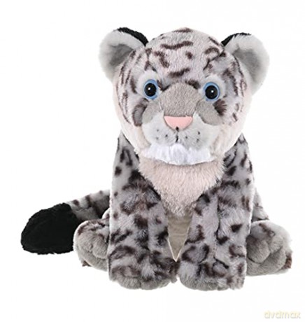 Wild Republic Snow Leopard Cub Plush Soft Toy, Cuddlekins Cuddly Toys, Gifts for Kids 30 cm