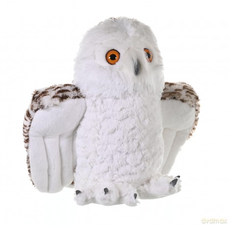 Wild Republic Snowy Owl Plush Soft Toy, Cuddlekins Cuddly Toys, Gifts for Kids, White, 30 cm