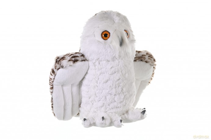 Wild Republic Snowy Owl Plush Soft Toy, Cuddlekins Cuddly Toys, Gifts for Kids, White, 30 cm