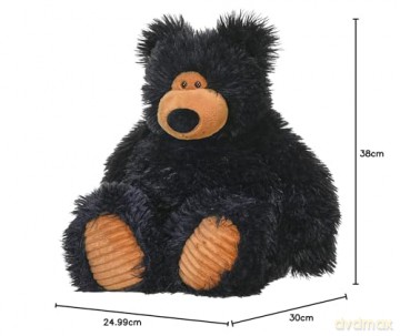 Wild Republic Snuggleluvs, Black Bear, Stuffed Animal, 15 inches, Gift for Kids, Plush Toy, Fill is Spun Recycled Water Bottles