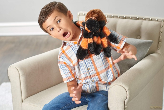 Wild Republic Tarantula Plush Soft Toy, Cuddlekins Cuddly Gifts for Kids ,Black,30 cm