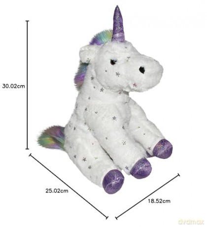 Wild Republic Unicorn, Foilkins, Stuffed Animal, 12 inches, Gift for Kids, Plush Toy, Fill is Spun Recycled Water Bottles