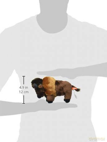 Wild Republic Wild Calls Bison, Authentic Animal Sound, Stuffed Animal, 7.5 Inches Inches, Gift for Kids, Plush Toy, Fill is Spun Recycled Water Bottles