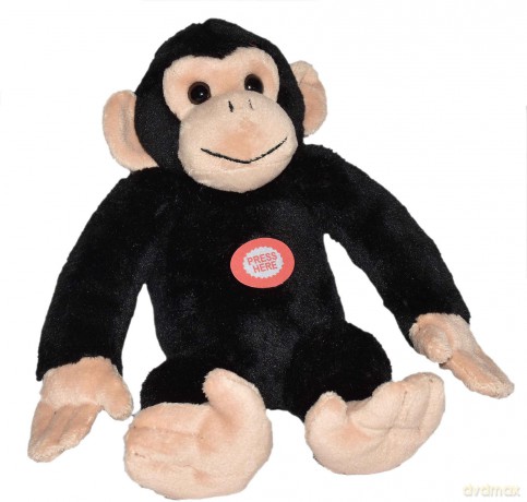 Wild Republic Wild Calls Chimp, Authentic Animal Sound, Stuffed Animal, Eight Inches, Gift for Kids, Plush Toy, Fill is Spun Recycled Water Bottles, 8 Inches, Chimpanzee, Brown