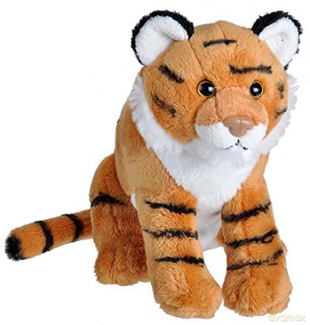 Wild Republic Wild Calls Tiger, Authentic Animal Sound, Stuffed Animal, 8 Inches, Gift for Kids, Plush Toy, Fill is Spun Recycled Water Bottles