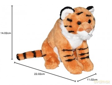 Wild Republic Wild Calls Tiger, Authentic Animal Sound, Stuffed Animal, 8 Inches, Gift for Kids, Plush Toy, Fill is Spun Recycled Water Bottles