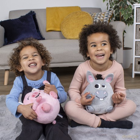 Windy Bums Donkey Cheeky Farting Toy, Funny Gift, Donkey Teddy Parps, Wiggles and Giggles. Hilarious fun for everyone!, Grey