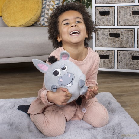 Windy Bums Donkey Cheeky Farting Toy, Funny Gift, Donkey Teddy Parps, Wiggles and Giggles. Hilarious fun for everyone!, Grey