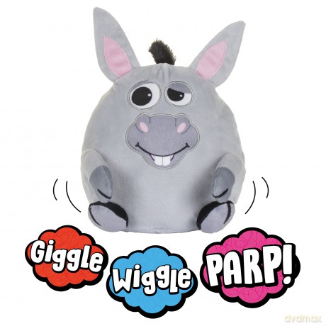 Windy Bums Donkey Cheeky Farting Toy, Funny Gift, Donkey Teddy Parps, Wiggles and Giggles. Hilarious fun for everyone!, Grey