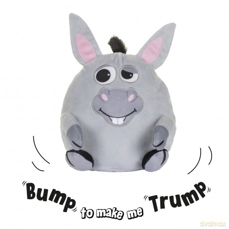 Windy Bums Donkey Cheeky Farting Toy, Funny Gift, Donkey Teddy Parps, Wiggles and Giggles. Hilarious fun for everyone!, Grey