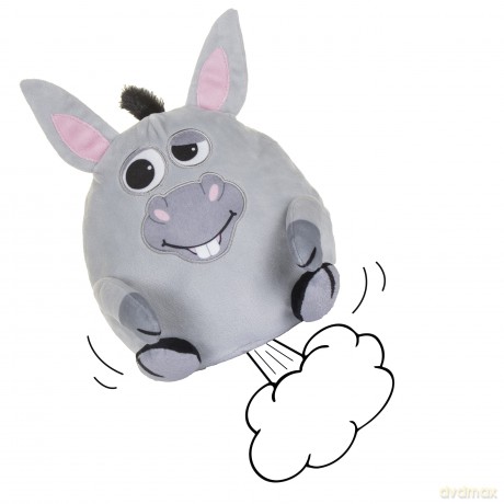 Windy Bums Donkey Cheeky Farting Toy, Funny Gift, Donkey Teddy Parps, Wiggles and Giggles. Hilarious fun for everyone!, Grey