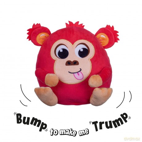 Windy Bums Monkey Cheeky Farting Toy, Monkey Teddy Bear That Farts, Wiggles and Giggles. Hilarious fun for everyone 10mths +, Red