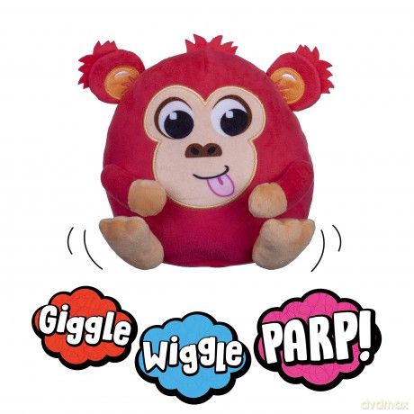 Windy Bums Monkey Cheeky Farting Toy, Monkey Teddy Bear That Farts, Wiggles and Giggles. Hilarious fun for everyone 10mths +, Red