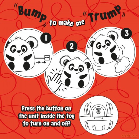 Windy Bums Monkey Cheeky Farting Toy, Monkey Teddy Bear That Farts, Wiggles and Giggles. Hilarious fun for everyone 10mths +, Red