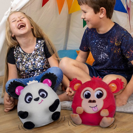 Windy Bums Monkey Cheeky Farting Toy, Monkey Teddy Bear That Farts, Wiggles and Giggles. Hilarious fun for everyone 10mths +, Red