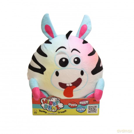 Windy Bums Zebra, Interactive Teddy Bear. Cheeky cuddly toy that farts, giggles and wiggles, hilarious fun for everyone. Hes a total fart machine! 10 months+