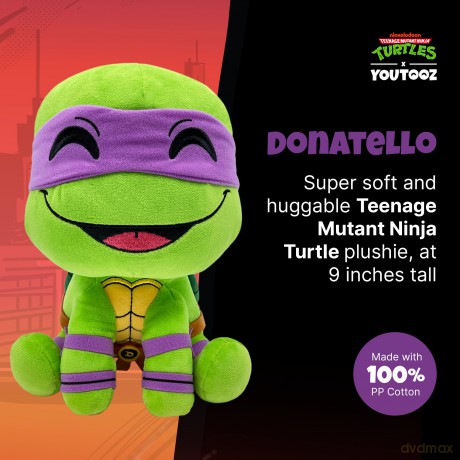 YOUTOOZ Donatello Plush 9 Inch, Soft Stuffed Donatello Plush from Teenage Mutant Ninja Turtles Teenage Mutant Ninja Turtles