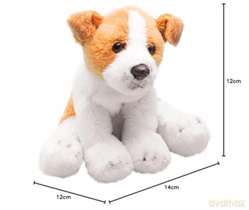 Yomiko Small Sitting Dog, Jack Russell, Tan and White