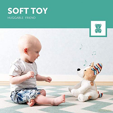 ZAZU Danny The Dog Plushie - Peekaboo Interactive Soft Toy for Babies and Toddlers | Keep your little one entertained by singing or playing | Plush Toy with Music and Wiggle Ears | 2 Interactive Modes