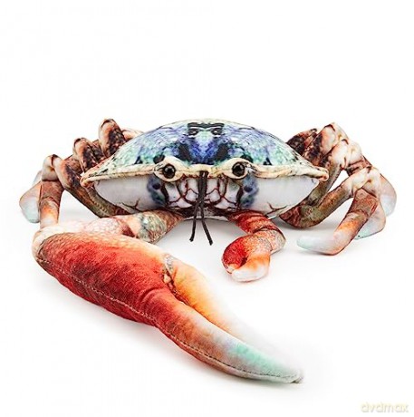 Zappi Co - Childrens Realistic Soft Cuddly Plush Toy Animal - Perfect Playtime Companions for Children with Lifelike Detail featured Tiktok (28cm Length) (Blue Fiddler Crab)